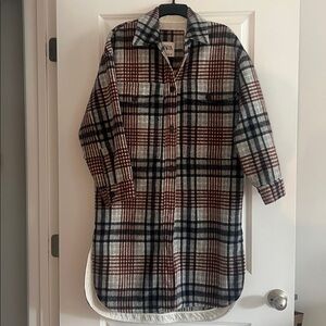 Zara Woman’s Plaid Coat Jacket